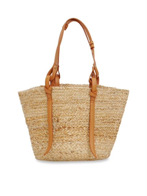 

Diwaah Beige Self Design Tote Bag