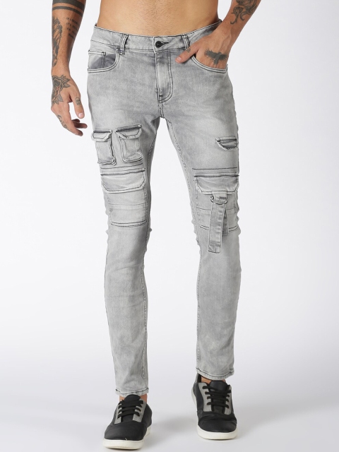 

Blue Saint Men Grey Slim Fit Mid-Rise Clean Look Jeans