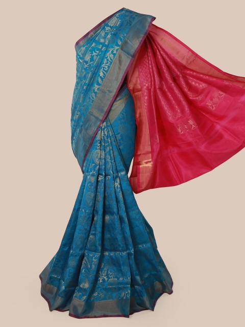

Pothys Blue Woven Design Kanjeevaram Saree