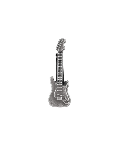 

Alvaro Castagnino Men Silver-Toned Guitar Shaped Tie Pin