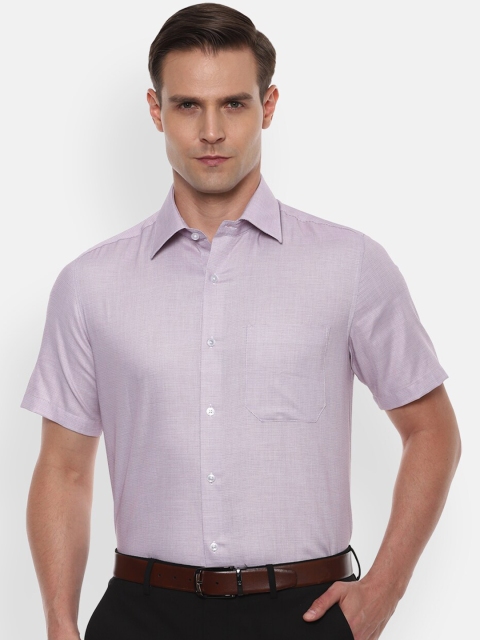 

Louis Philippe Men Lavender Regular Fit Self Design Casual Shirt