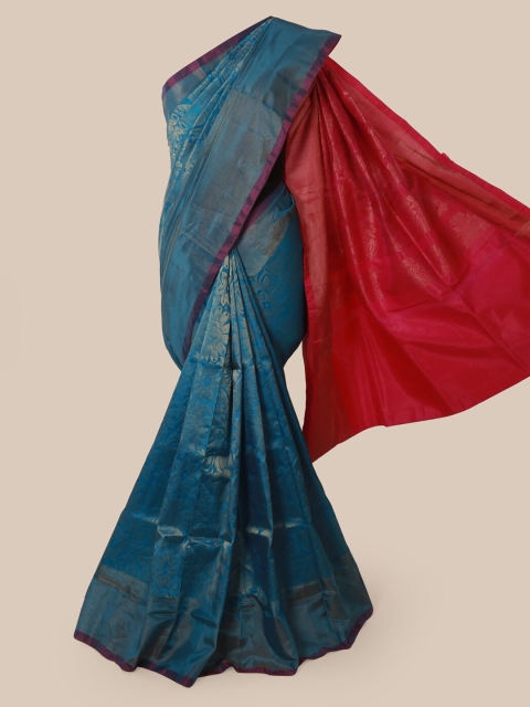 

Pothys Blue Pure Silk Woven Design Kanjeevaram Saree