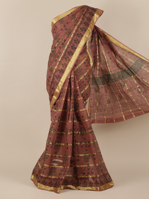 

Pothys Brown Printed Pure Cotton Saree