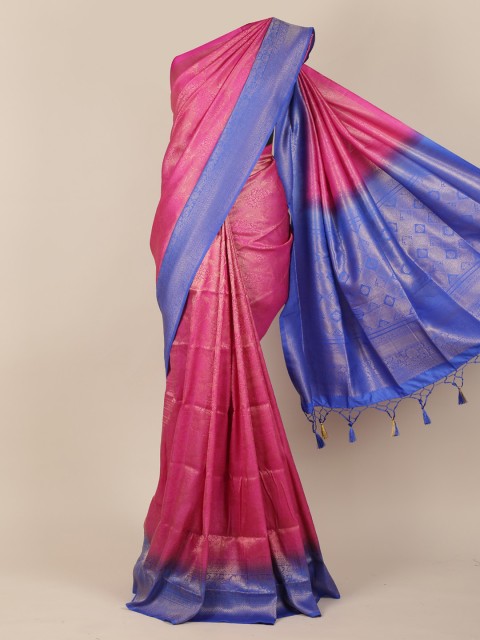 

Pothys Pink Woven Design Jute Silk Saree
