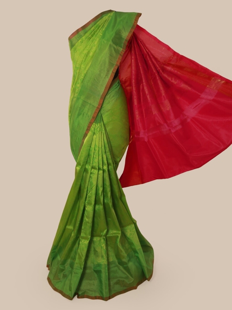 

Pothys Green Solid Kanjeevaram Saree