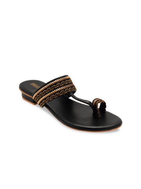 

TRENDS & TRADES Women Black Embellished Sandals