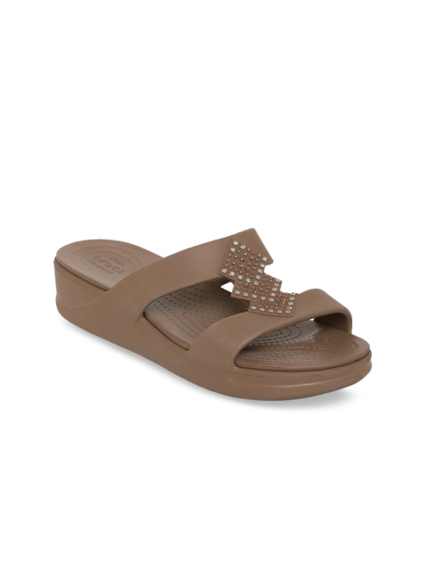 

Crocs Monterey Women Brown Embellished Sandals