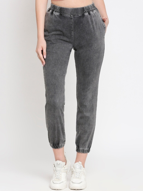 

inocenCia Women Black Regular Fit Faded Joggers