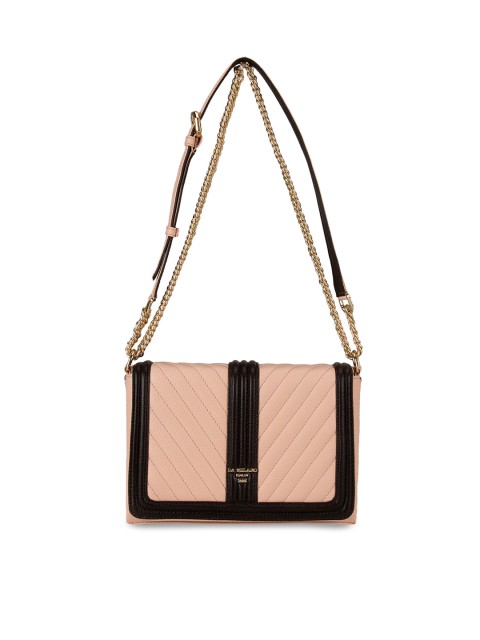 

Da Milano Peach-Coloured Solid Sling Bag