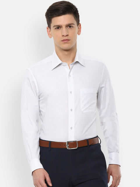 

Louis Philippe Men White Regular Fit Solid Casual Shirt