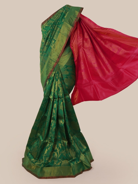 

Pothys Green Pure Silk Woven Design Kanjeevaram Saree