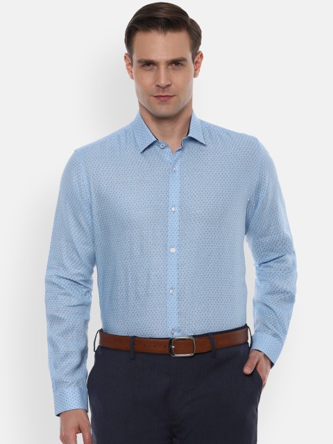 

Louis Philippe Men Blue Slim Fit Printed Casual Shirt