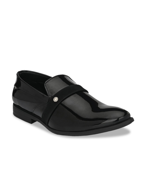 

Ferraiolo Men Black Solid Formal Loafers