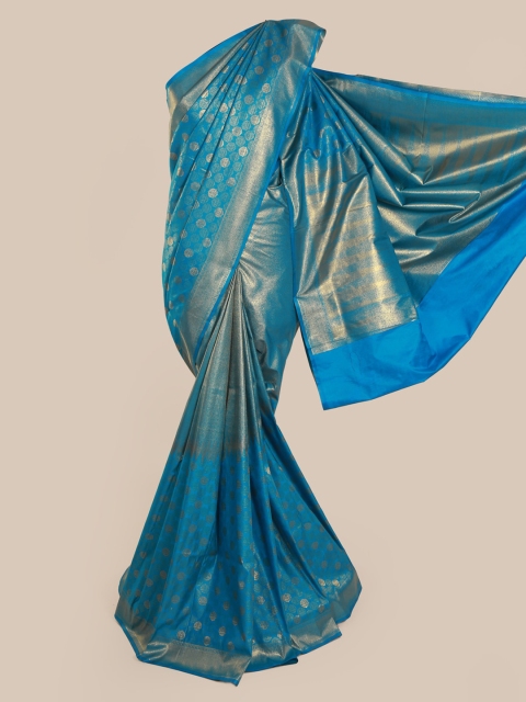 

Pothys Blue Pure Silk Woven Design Banarasi Saree