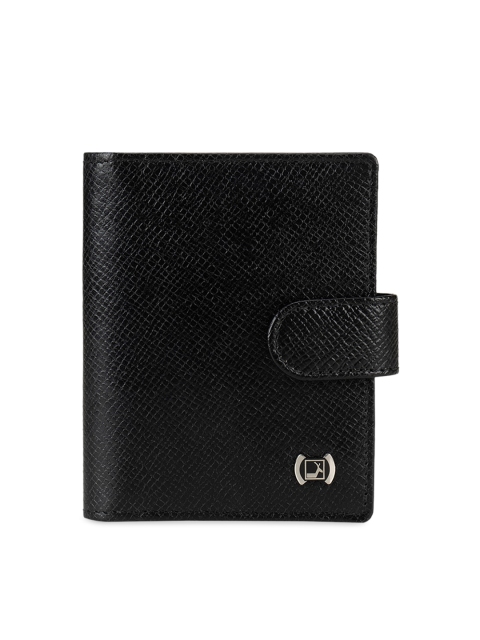

Da Milano Unisex Black Textured Card Holder