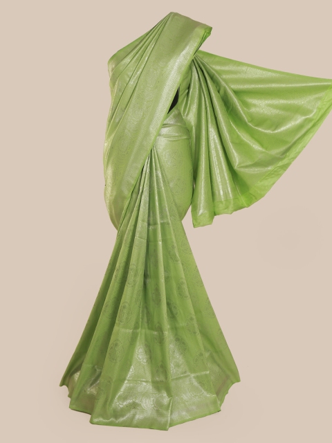 

Pothys Green Pure Silk Woven Design Banarasi Saree