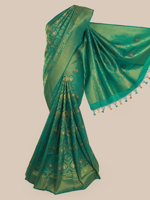 

Pothys Green Pure Silk Woven Design Banarasi Saree