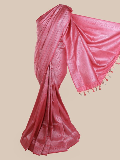 

Pothys Pink Pure Silk Woven Design Banarasi Saree
