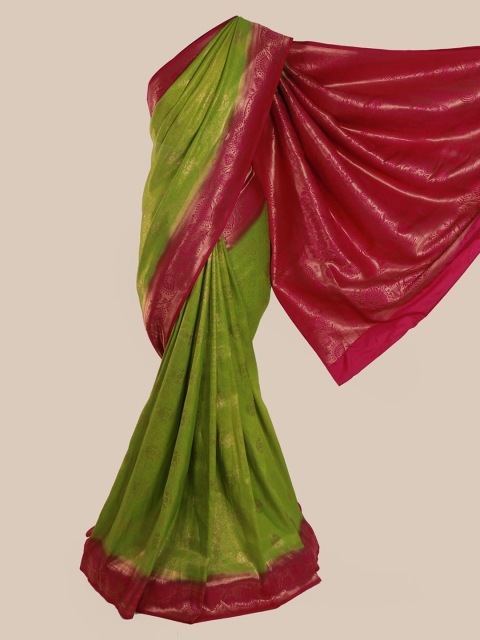 

Pothys Green Pure Silk Woven Design Banarasi Saree
