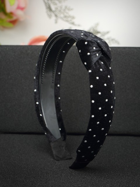 

YouBella Women Black Polka Dot Hairband