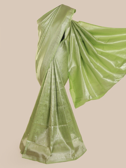 

Pothys Green Pure Silk Woven Design Banarasi Saree