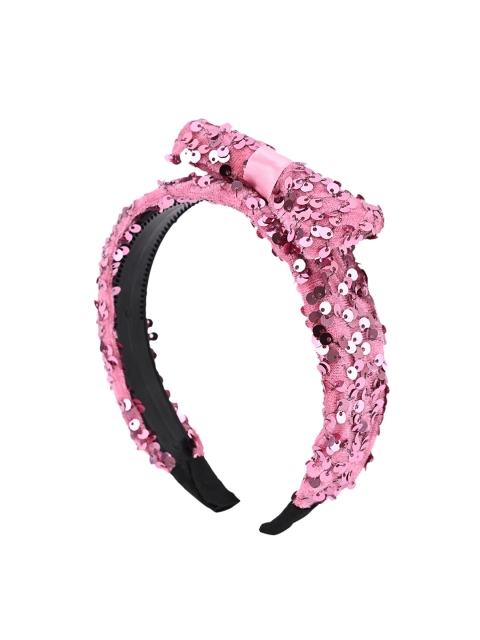 

BuckleUp Women Pink Embellished Hairband