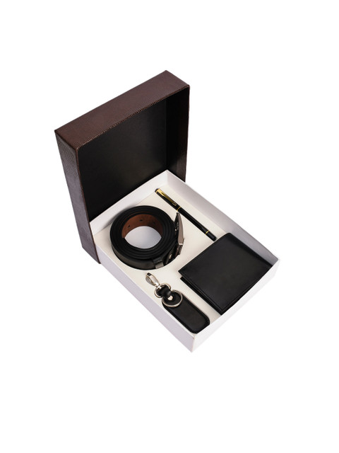 

BuckleUp Men Black Accessory Gift Set