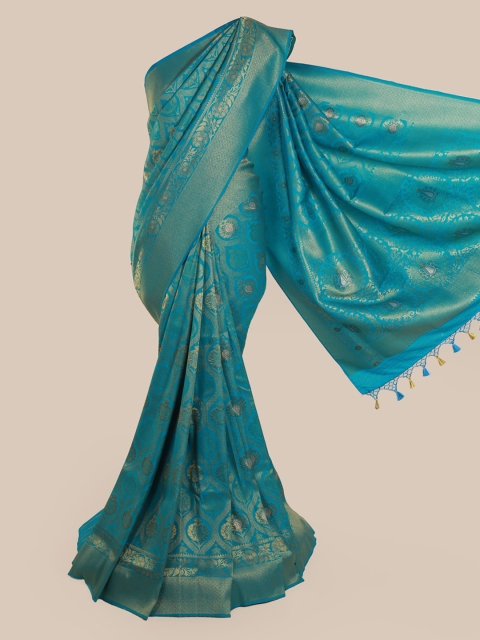 

Pothys Blue Woven Design Banarasi Saree