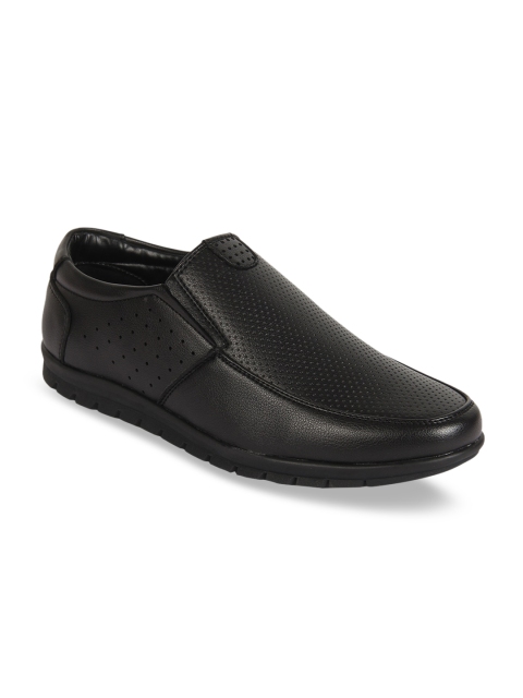 

Vardhra Men Black Solid Formal Slip-On Shoes