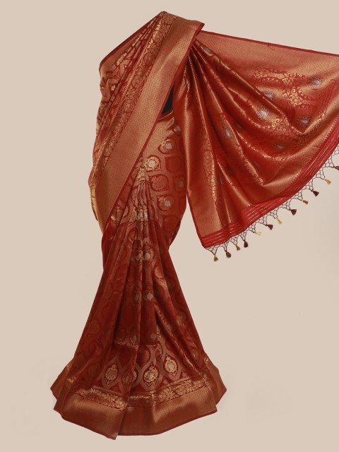 

Pothys Maroon Pure Silk Woven Design Banarasi Saree