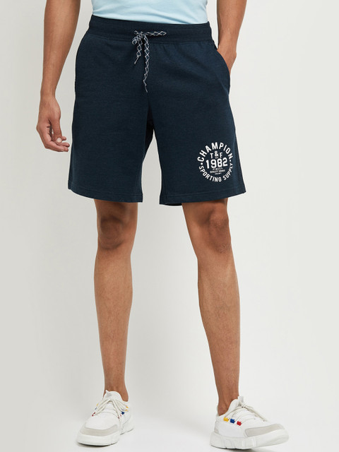 

max Men Green Printed Regular Fit Regular Shorts