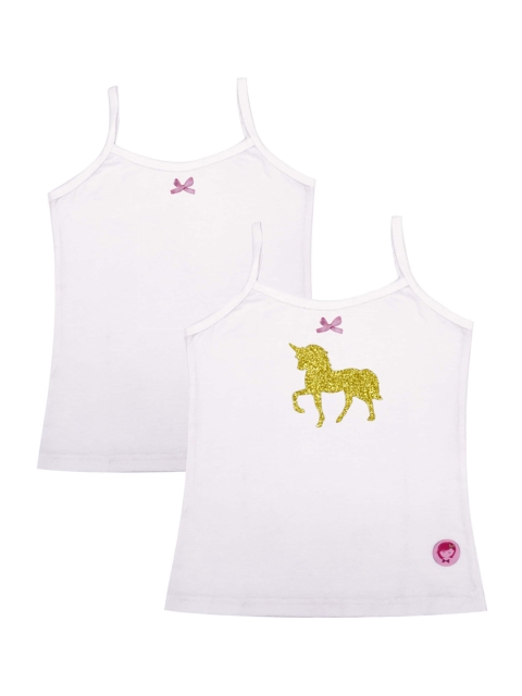

DChica Girls Pack Of 2 Camisoles, White
