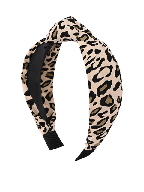 

BuckleUp Women Beige & Black Printed Lace Hairband