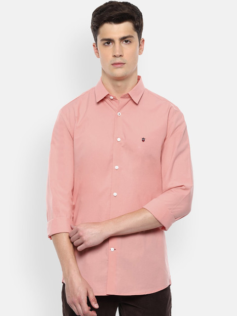 

Louis Philippe Sport Men Peach-Coloured Slim Fit Solid Casual Shirt
