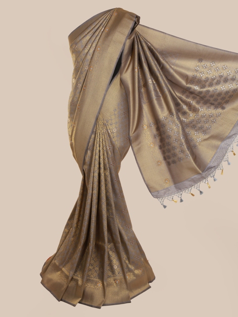 

Pothys Grey Woven Design Banarasi Saree