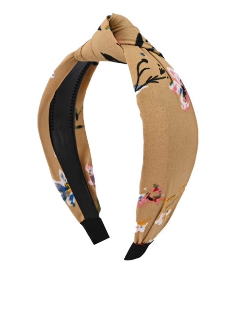 

BuckleUp Beige Floral Printed Hairband