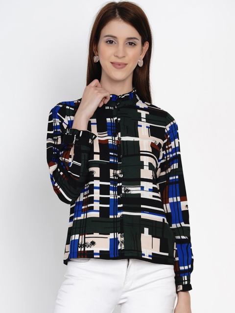 

Texco Women Olive Green Regular Fit Printed Casual Shirt
