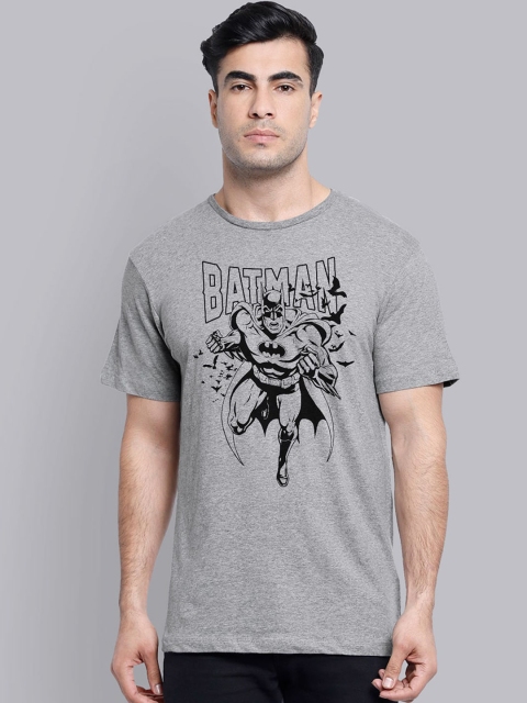 

Free Authority Men Grey Batman Printed Round Neck T-shirt
