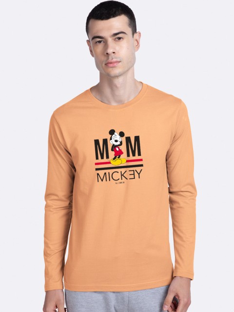 

Bewakoof Men Orange Printed Round Neck T-shirt