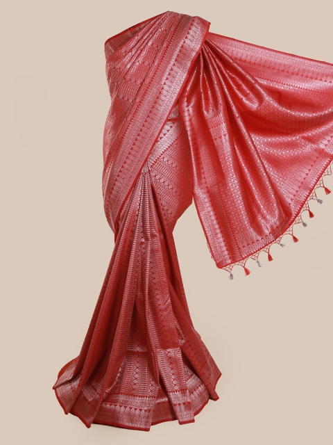

Pothys Red Woven Design Banarasi Saree