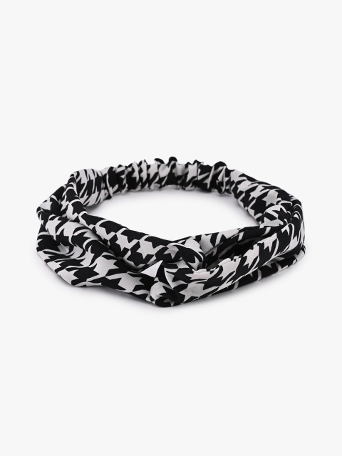 

BuckleUp White & Black Printed Hairband