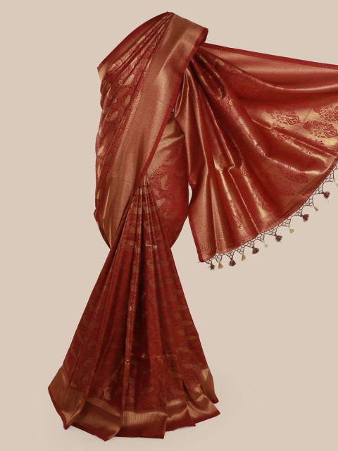 

Pothys Maroon Pure Silk Woven Design Banarasi Saree