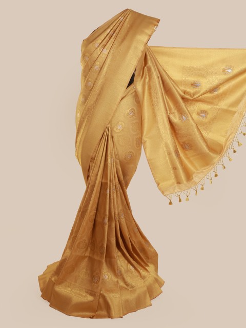 

Pothys Gold-Toned Pure Silk Woven Design Banarasi Saree