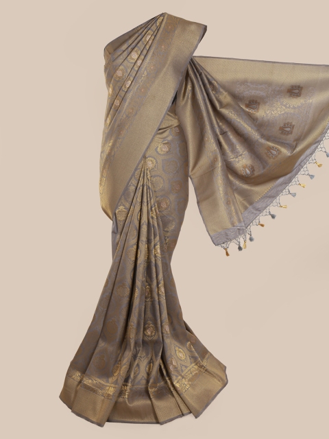 

Pothys Grey Pure Silk Woven Design Banarasi Saree