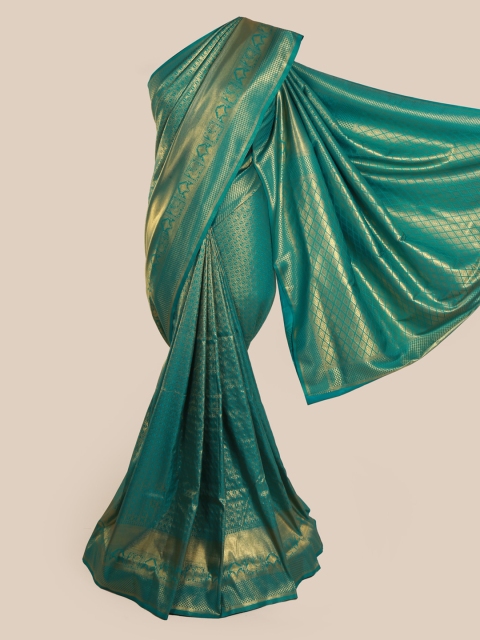 

Pothys Green Pure Silk Woven Design Banarasi Saree