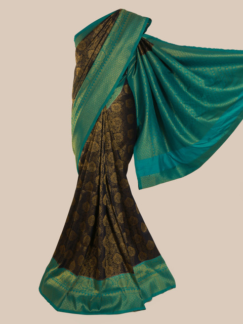 

Pothys Blue & Green Pure Silk Woven Design Banarasi Saree