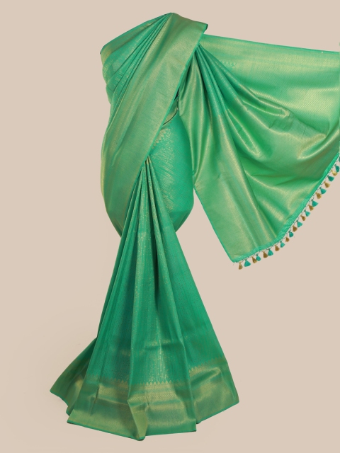 

Pothys Green Pure Silk Woven Design Banarasi Saree