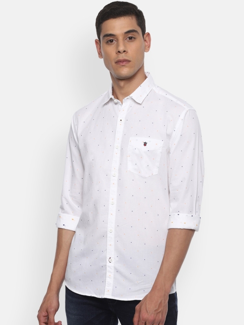 

Louis Philippe Sport Men White Slim Fit Printed Casual Shirt
