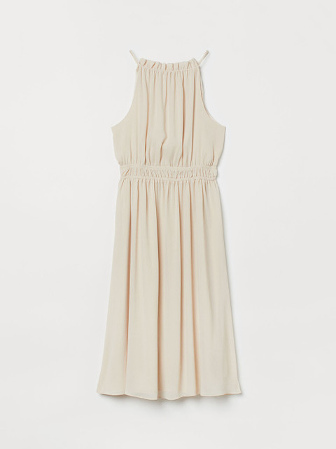 

H&M Women Beige Sleeveless Dress
