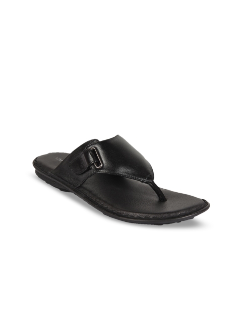

Vardhra Men Black Leather Comfort Sandals